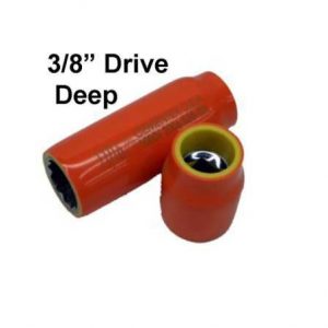 FRACTIONAL & METRIC Double Insulated 3/8" Deep Square Drive Sockets.
